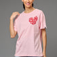 You are Always Loved Printed Baby Pink Oversized T-Shirt for Women - Go Devil